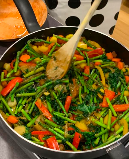 Pesto  Quinoa Stir Fry